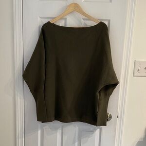 Olive Green Women's Crew Neck Sweater size XL